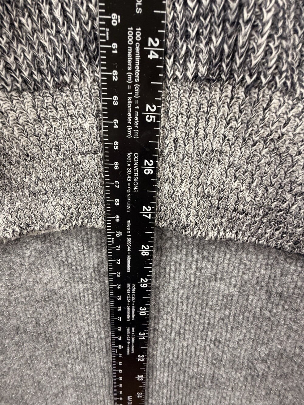 Vtg 80’s Generra Paris XL Gray Striped Tight Knit Crewneck Pullover Sweater - Picture 14 of 16